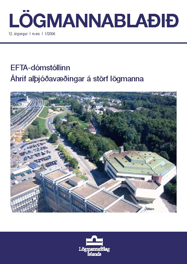 Lögmannablaðið 2006, 1 tölublað, 12 árgangur