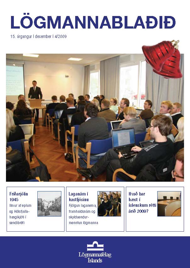 Lögmannablaðið 2009, 4 tölublað, 15 árgangur
