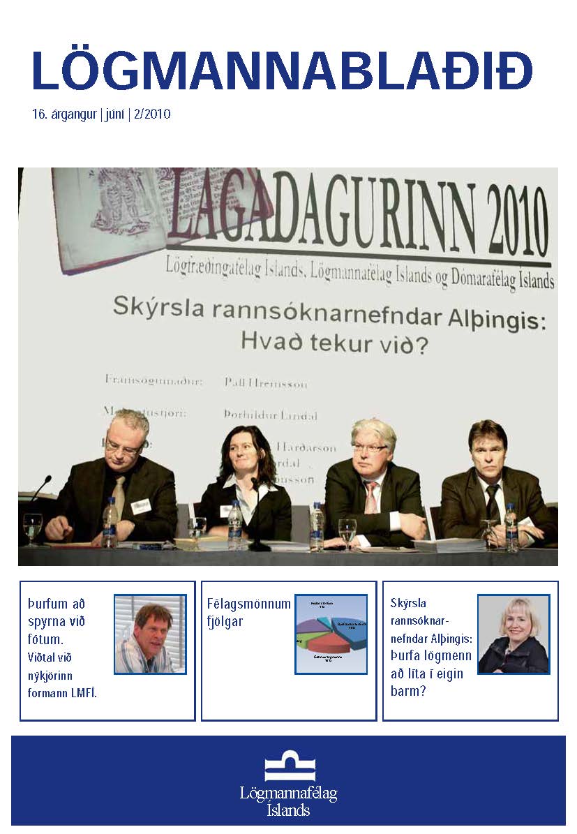 Lögmannablaðið 2010, 4 tölublað, 16 árgangur
