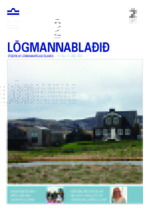 Lögmannablaðið 2011, 2 tölublað, 17 árgangur