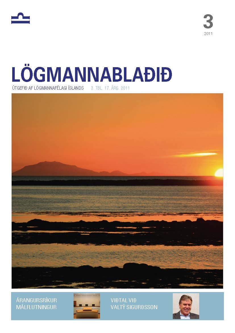 Lögmannablaðið 2011, 3 tölublað, 17 árgangur