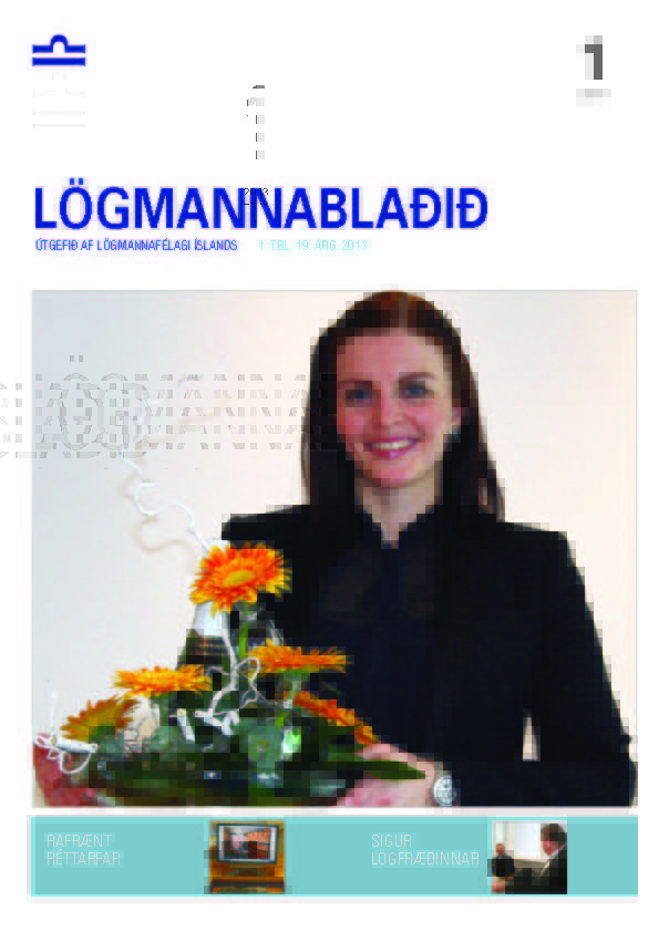 Lögmannablaðið 2013, 1 tölublað, 19 árgangur