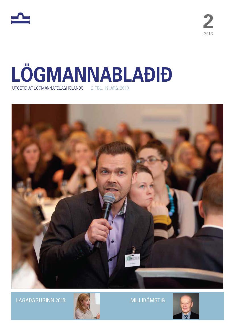 Lögmannablaðið 2013, 2 tölublað, 19 árgangur