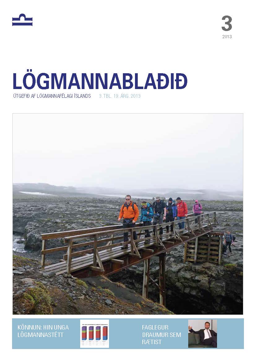 Lögmannablaðið 2013, 3 tölublað, 19 árgangur