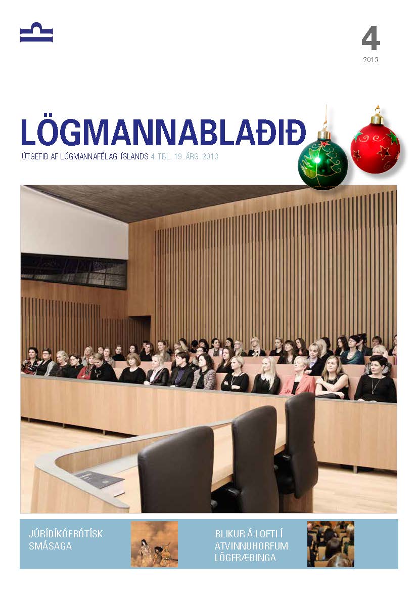 Lögmannablaðið 2013, 4 tölublað, 19 árgangur