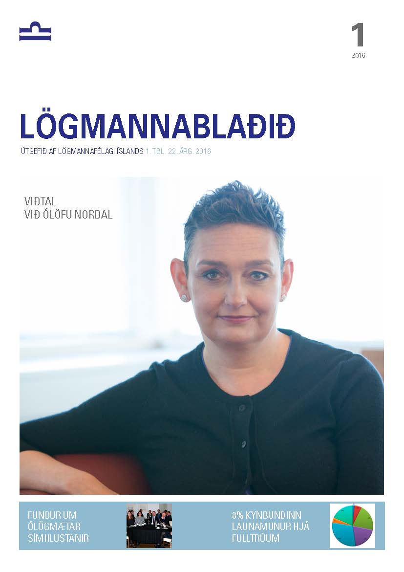 Lögmannablaðið 2016, 1 tölublað, 22 árgangur