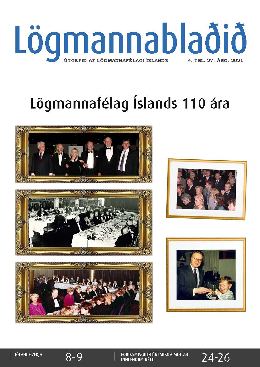 Lögmannablaðið 2021. 4 tölublað, 27 árgangur